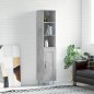 vidaXL Aparador de madera contrachapada gris hormigón 34,5x34x180 cm vidaXL Aparador de madera contrachapada gris hormigón 34,5x34x180 cm