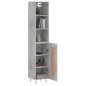 vidaXL Aparador de madera contrachapada gris hormigón 34,5x34x180 cm vidaXL Aparador de madera contrachapada gris hormigón 34,5x34x180 cm