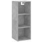 vidaXL Aparador de madera contrachapada gris hormigón 34,5x34x180 cm vidaXL Aparador de madera contrachapada gris hormigón 34,5x34x180 cm