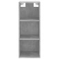 vidaXL Aparador de madera contrachapada gris hormigón 34,5x34x180 cm vidaXL Aparador de madera contrachapada gris hormigón 34,5x34x180 cm