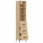 vidaXL Aparador de madera contrachapada roble Sonoma 34,5x34x180 cm vidaXL Aparador de madera contrachapada roble Sonoma 34,5x34x180 cm