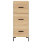 vidaXL Aparador de madera contrachapada roble Sonoma 34,5x34x180 cm vidaXL Aparador de madera contrachapada roble Sonoma 34,5x34x180 cm