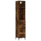 vidaXL Aparador de madera contrachapada roble ahumado 34,5x34x180 cm vidaXL Aparador de madera contrachapada roble ahumado 34,5x34x180 cm
