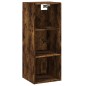 vidaXL Aparador de madera contrachapada roble ahumado 34,5x34x180 cm vidaXL Aparador de madera contrachapada roble ahumado 34,5x34x180 cm