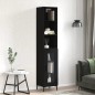 vidaXL Aparador de madera contrachapada negro 34,5x34x180 cm vidaXL Aparador de madera contrachapada negro 34,5x34x180 cm