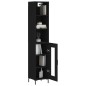vidaXL Aparador de madera contrachapada negro 34,5x34x180 cm vidaXL Aparador de madera contrachapada negro 34,5x34x180 cm