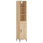 vidaXL Aparador de madera contrachapada roble Sonoma 34,5x34x180 cm vidaXL Aparador de madera contrachapada roble Sonoma 34,5x34x180 cm