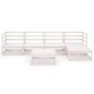vidaXL Set de salón de jardín de 6 piezas blanco madera maciza de pino vidaXL Set de salón de jardín de 6 piezas blanco madera maciza de pino