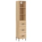 vidaXL Aparador de madera contrachapada roble Sonoma 34,5x34x180 cm vidaXL Aparador de madera contrachapada roble Sonoma 34,5x34x180 cm