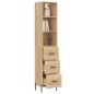 vidaXL Aparador de madera contrachapada roble Sonoma 34,5x34x180 cm vidaXL Aparador de madera contrachapada roble Sonoma 34,5x34x180 cm