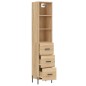 vidaXL Aparador de madera contrachapada roble Sonoma 34,5x34x180 cm vidaXL Aparador de madera contrachapada roble Sonoma 34,5x34x180 cm