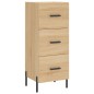 vidaXL Aparador de madera contrachapada roble Sonoma 34,5x34x180 cm vidaXL Aparador de madera contrachapada roble Sonoma 34,5x34x180 cm