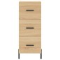 vidaXL Aparador de madera contrachapada roble Sonoma 34,5x34x180 cm vidaXL Aparador de madera contrachapada roble Sonoma 34,5x34x180 cm