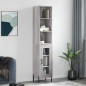 vidaXL Aparador alto madera contrachapada gris Sonoma 34,5x34x180 cm vidaXL Aparador alto madera contrachapada gris Sonoma 34,5x34x180 cm