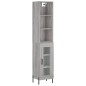 vidaXL Aparador alto madera contrachapada gris Sonoma 34,5x34x180 cm vidaXL Aparador alto madera contrachapada gris Sonoma 34,5x34x180 cm