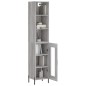 vidaXL Aparador alto madera contrachapada gris Sonoma 34,5x34x180 cm vidaXL Aparador alto madera contrachapada gris Sonoma 34,5x34x180 cm