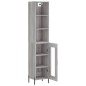 vidaXL Aparador alto madera contrachapada gris Sonoma 34,5x34x180 cm vidaXL Aparador alto madera contrachapada gris Sonoma 34,5x34x180 cm