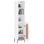 vidaXL Aparador alto madera contrachapada blanco brillo 34,5x34x180 cm vidaXL Aparador alto madera contrachapada blanco brillo 34,5x34x180 cm