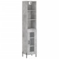 vidaXL Aparador de madera contrachapada gris hormigón 34,5x34x180 cm vidaXL Aparador de madera contrachapada gris hormigón 34,5x34x180 cm