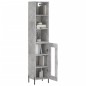 vidaXL Aparador de madera contrachapada gris hormigón 34,5x34x180 cm vidaXL Aparador de madera contrachapada gris hormigón 34,5x34x180 cm