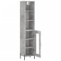 vidaXL Aparador de madera contrachapada gris hormigón 34,5x34x180 cm vidaXL Aparador de madera contrachapada gris hormigón 34,5x34x180 cm