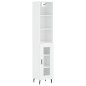 vidaXL Aparador alto madera contrachapada blanco brillo 34,5x34x180 cm vidaXL Aparador alto madera contrachapada blanco brillo 34,5x34x180 cm