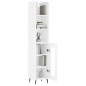 vidaXL Aparador alto madera contrachapada blanco brillo 34,5x34x180 cm vidaXL Aparador alto madera contrachapada blanco brillo 34,5x34x180 cm