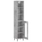 vidaXL Aparador de madera contrachapada gris hormigón 34,5x34x180 cm vidaXL Aparador de madera contrachapada gris hormigón 34,5x34x180 cm