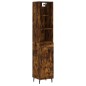 vidaXL Aparador de madera contrachapada roble ahumado 34,5x34x180 cm