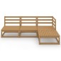 vidaXL Muebles de jardín 4 piezas marrón miel madera maciza de pino vidaXL Muebles de jardín 4 piezas marrón miel madera maciza de pino