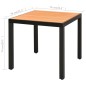 vidaXL Set de comedor de jardín de 5 piezas PVC ratán negro y marrón vidaXL Set de comedor de jardín de 5 piezas PVC ratán negro y marrón