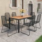 vidaXL Set de comedor de jardín de 7 piezas PVC ratán negro y marrón vidaXL Set de comedor de jardín de 7 piezas PVC ratán negro y marrón