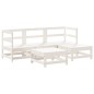 vidaXL Juego de sofás de jardín 5 piezas madera maciza de pino blanco vidaXL Juego de sofás de jardín 5 piezas madera maciza de pino blanco