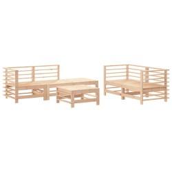 vidaXL Juego de muebles de jardín 6 piezas madera maciza de pino