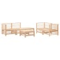 vidaXL Juego de muebles de jardín 6 piezas madera maciza de pino