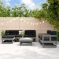 vidaXL Juego de muebles de jardín 7 piezas madera maciza de pino gris vidaXL Juego de muebles de jardín 7 piezas madera maciza de pino gris
