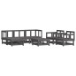 vidaXL Juego de muebles de jardín 7 piezas madera maciza de pino gris vidaXL Juego de muebles de jardín 7 piezas madera maciza de pino gris