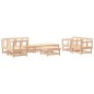 vidaXL Juego de muebles de jardín 8 piezas madera maciza de pino vidaXL Juego de muebles de jardín 8 piezas madera maciza de pino
