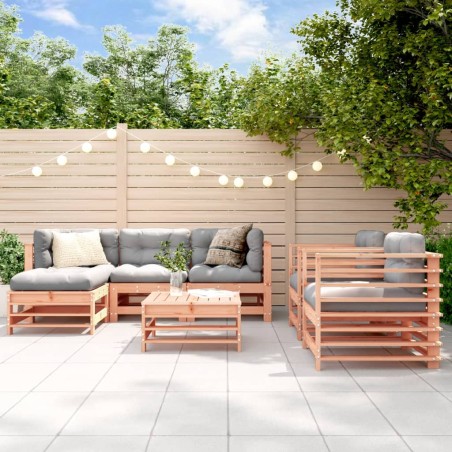 vidaXL Juego de muebles de jardín 7 pzas madera maciza abeto Douglas