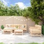 vidaXL Juego de muebles de jardín 7 piezas madera maciza de pino vidaXL Juego de muebles de jardín 7 piezas madera maciza de pino