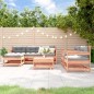 vidaXL Juego de muebles de jardín 7 pzas madera maciza abeto Douglas