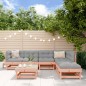 vidaXL Juego de muebles de jardín 7 pzas madera maciza abeto Douglas vidaXL Juego de muebles de jardín 7 pzas madera maciza abeto Douglas