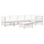 vidaXL Juego de muebles de jardín 6 piezas madera maciza pino blanco vidaXL Juego de muebles de jardín 6 piezas madera maciza pino blanco