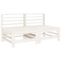 vidaXL Juego de muebles de jardín 6 piezas madera maciza pino blanco vidaXL Juego de muebles de jardín 6 piezas madera maciza pino blanco