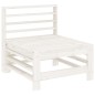vidaXL Juego de muebles de jardín 6 piezas madera maciza pino blanco vidaXL Juego de muebles de jardín 6 piezas madera maciza pino blanco