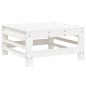 vidaXL Juego de muebles de jardín 6 piezas madera maciza pino blanco vidaXL Juego de muebles de jardín 6 piezas madera maciza pino blanco