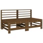 vidaXL Juego muebles de jardín 6 piezas madera maciza pino marrón miel
