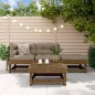 vidaXL Juego de muebles jardín 4 pzas madera maciza pino marrón miel vidaXL Juego de muebles jardín 4 pzas madera maciza pino marrón miel