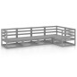vidaXL Muebles de jardín 5 piezas gris madera de pino maciza vidaXL Muebles de jardín 5 piezas gris madera de pino maciza