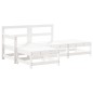 vidaXL Juego de muebles de jardín 4 pzas madera maciza de pino blanco vidaXL Juego de muebles de jardín 4 pzas madera maciza de pino blanco